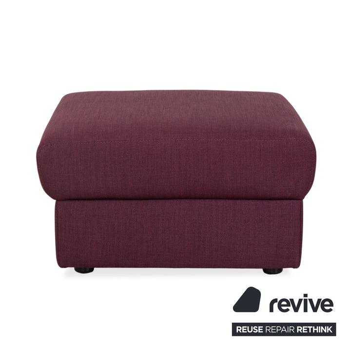 Tabouret en tissu Ewald Schillig Flex Plus violet rouge aubergine