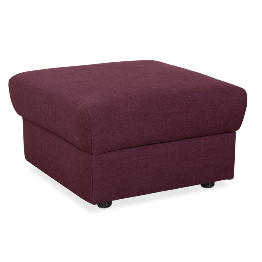 Tabouret en tissu Ewald Schillig Flex Plus violet rouge aubergine