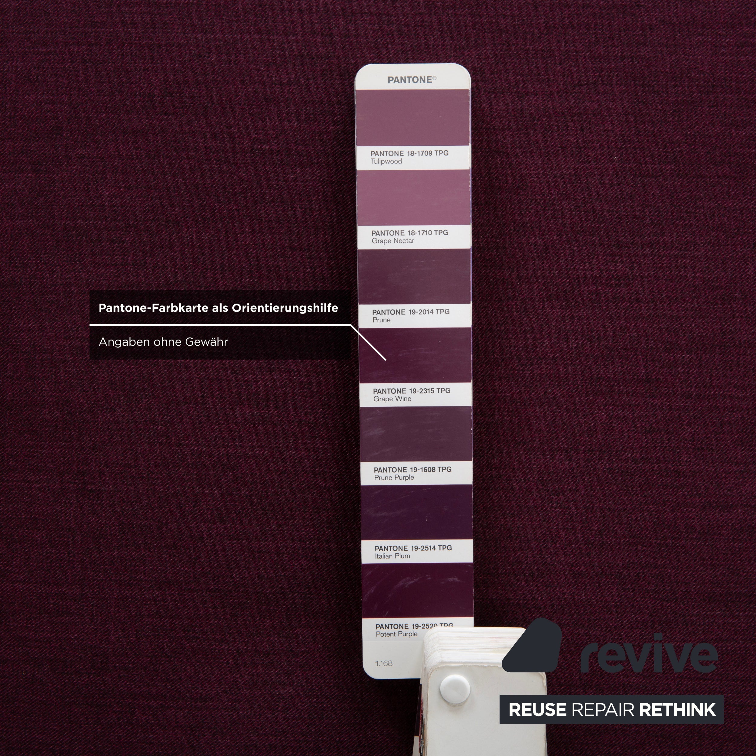 Ewald Schillig Flex Plus Fabric Stool Purple Aubergine Red