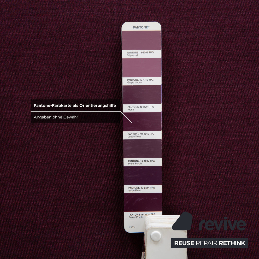 Ewald Schillig Flex Plus Stoff Hocker	Lila Aubergine Rot