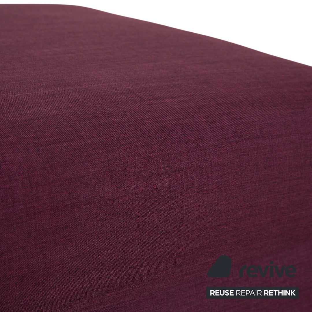 Tabouret en tissu Ewald Schillig Flex Plus violet rouge aubergine