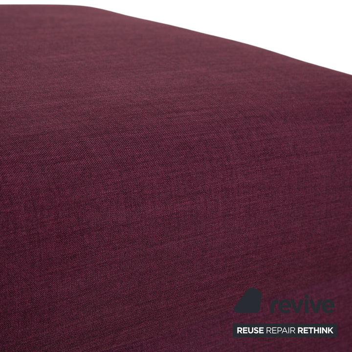 Tabouret en tissu Ewald Schillig Flex Plus violet rouge aubergine