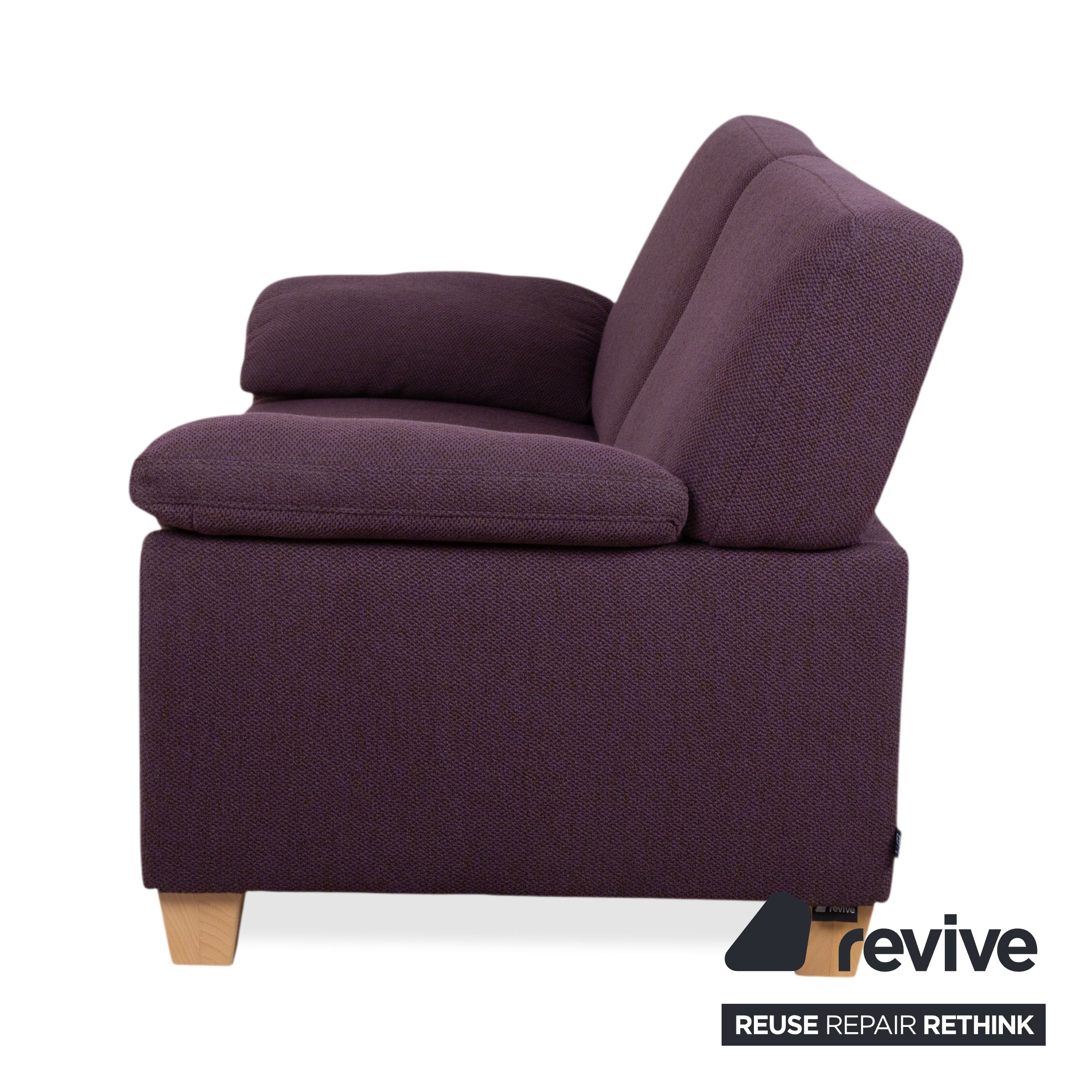 Ewald Schillig Flex Plus Fabric Two-Seater Violet Purple Sofa