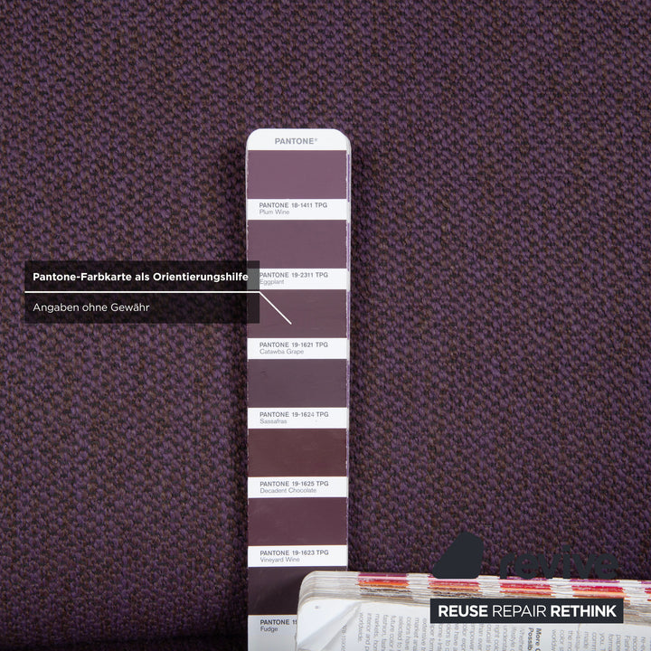 Canapé Ewald Schillig Flex Plus en tissu deux places violet