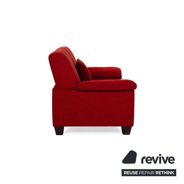 Ewald Schillig Flex Plus Stoff Zweisitzer Rot Sofa Couch