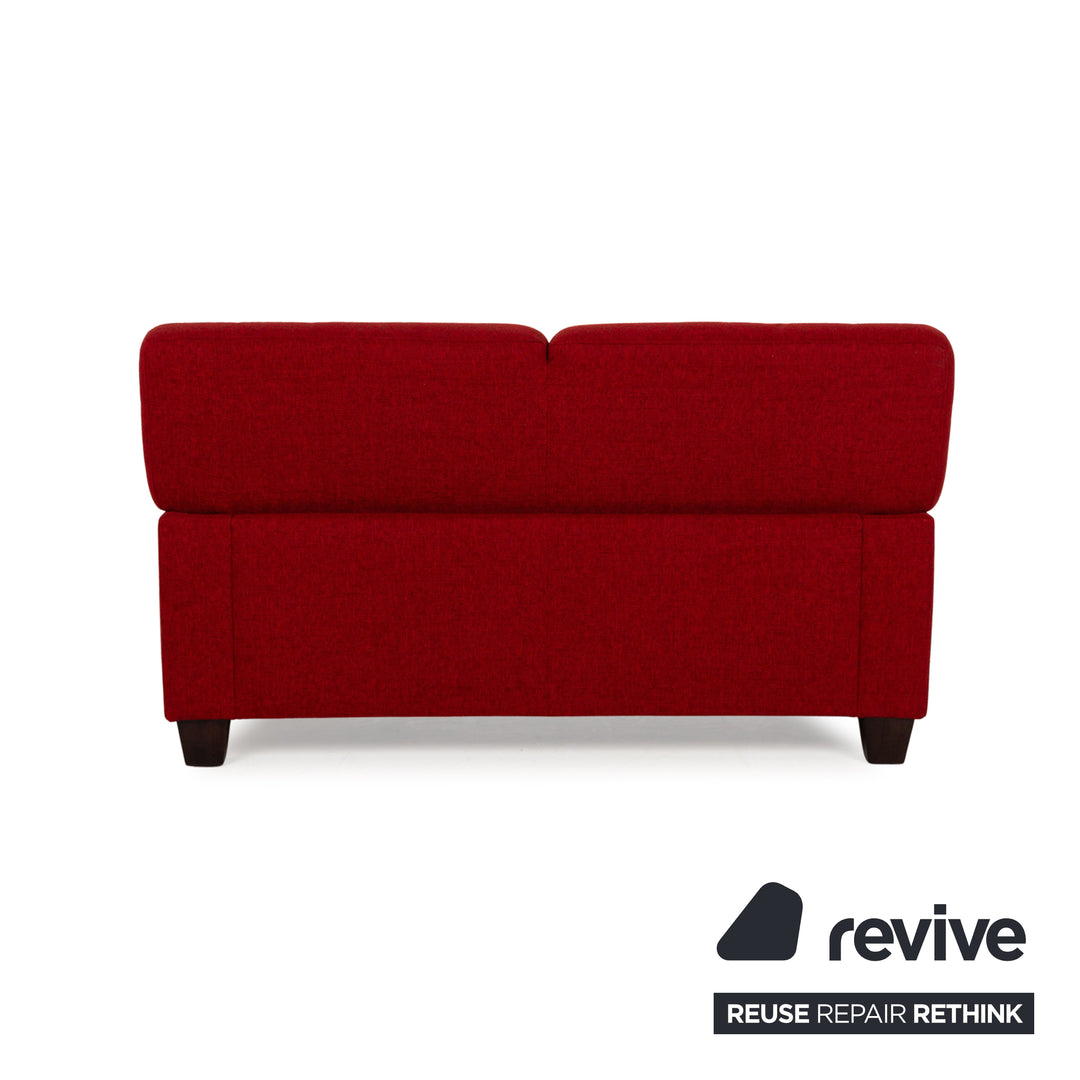 Ewald Schillig Flex Plus Stoff Zweisitzer Rot Sofa Couch