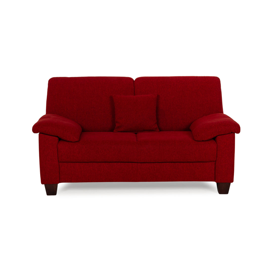 Ewald Schillig Flex Plus Stoff Zweisitzer Rot Sofa Couch