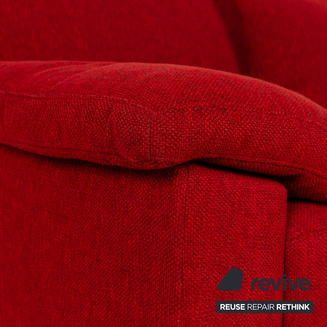 Ewald Schillig Flex Plus Stoff Zweisitzer Rot Sofa Couch