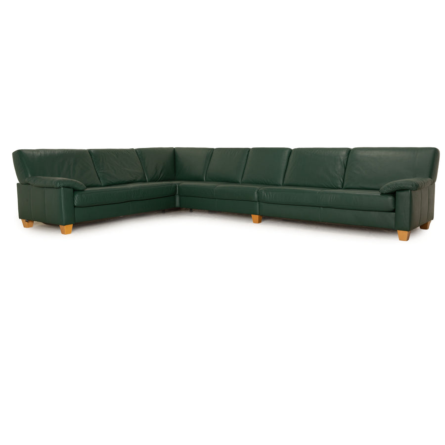Ewald Schillig Florenz Leder Ecksofa Grün Sofa Couch
