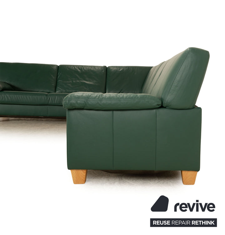 Ewald Schillig Florenz Leder Ecksofa Grün Sofa Couch