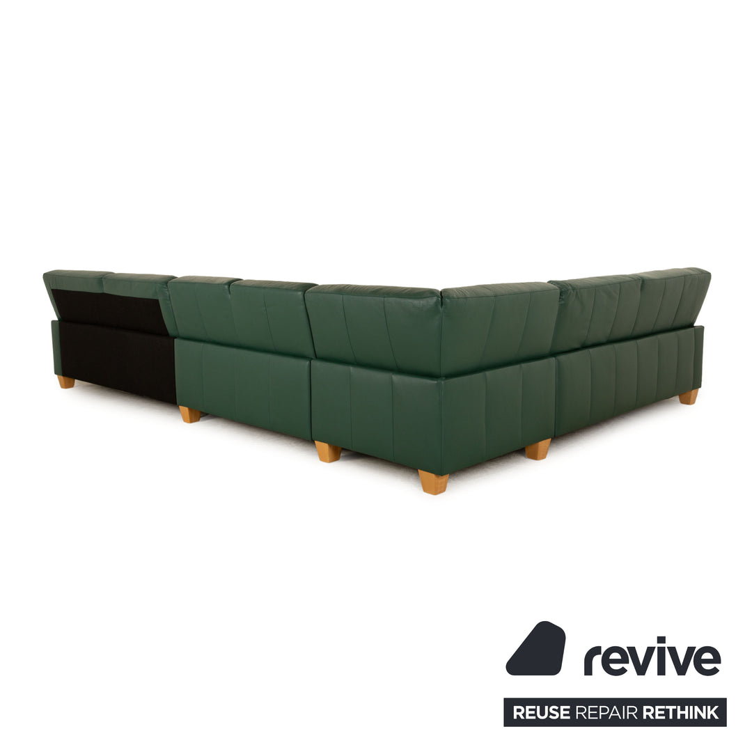 Ewald Schillig Florenz Leder Ecksofa Grün Sofa Couch