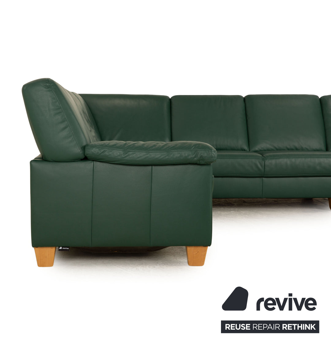 Ewald Schillig Florenz Leder Ecksofa Grün Sofa Couch