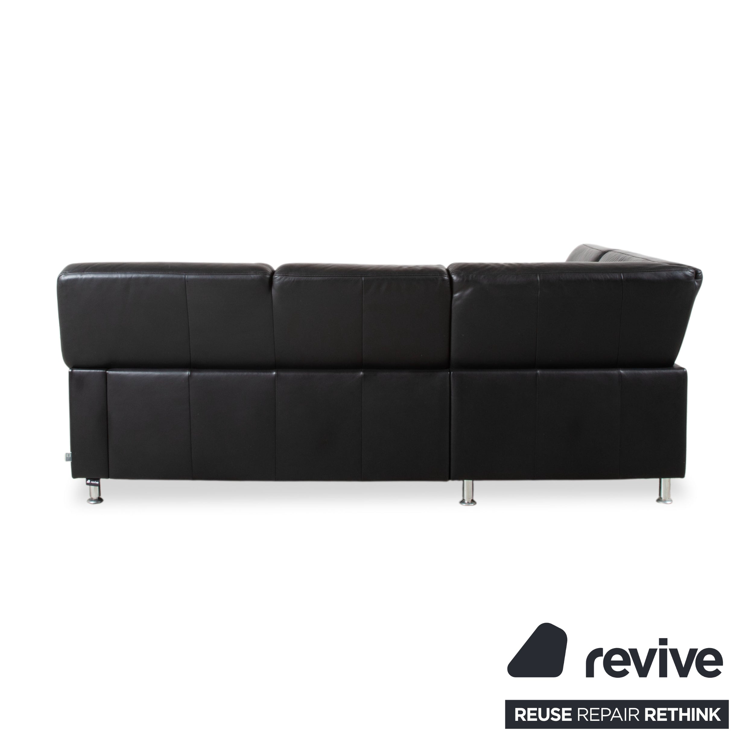 Ewald Schillig Florenz Leder Ecksofa Schwarz
