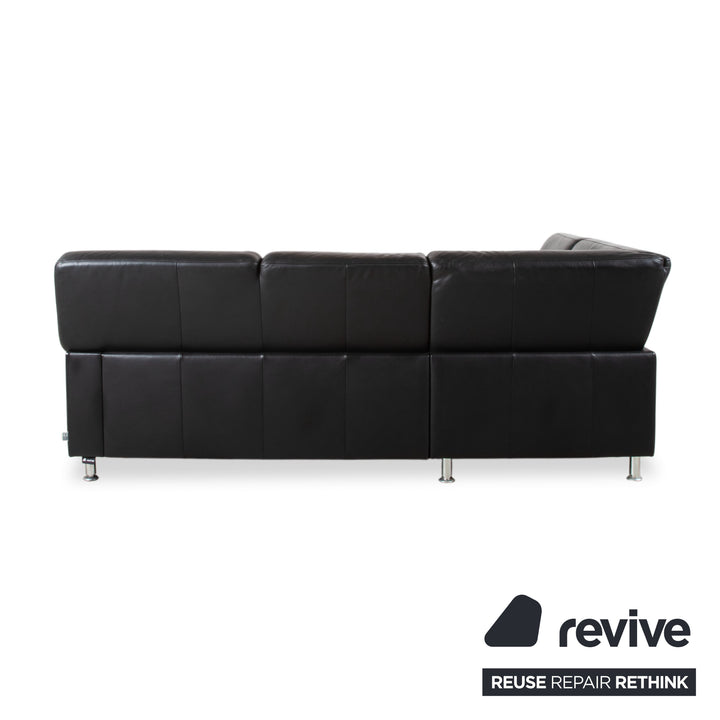 Ewald Schillig Florenz Leder Ecksofa Schwarz