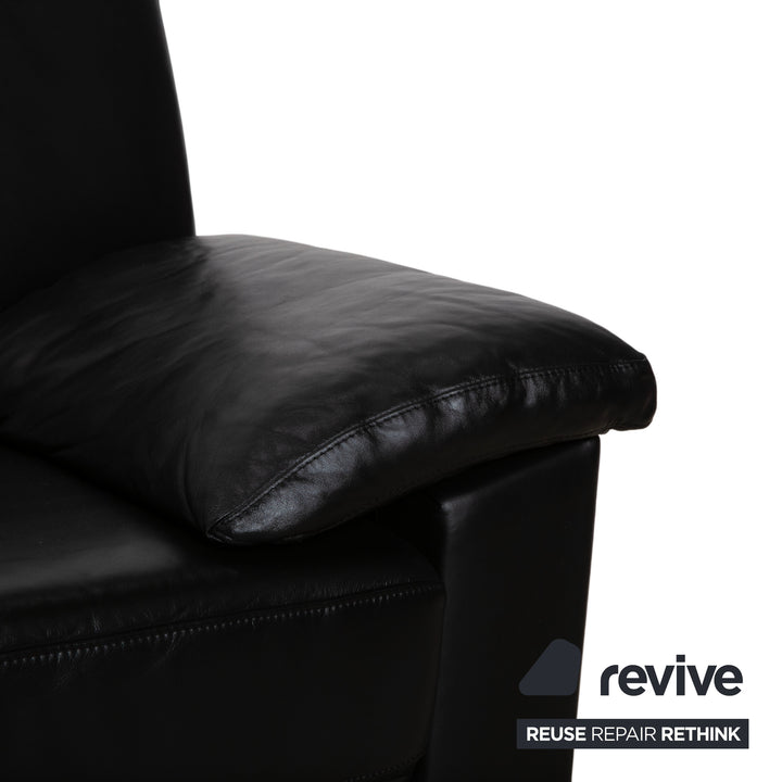 Ewald Schillig Florenz Leder Ecksofa Schwarz