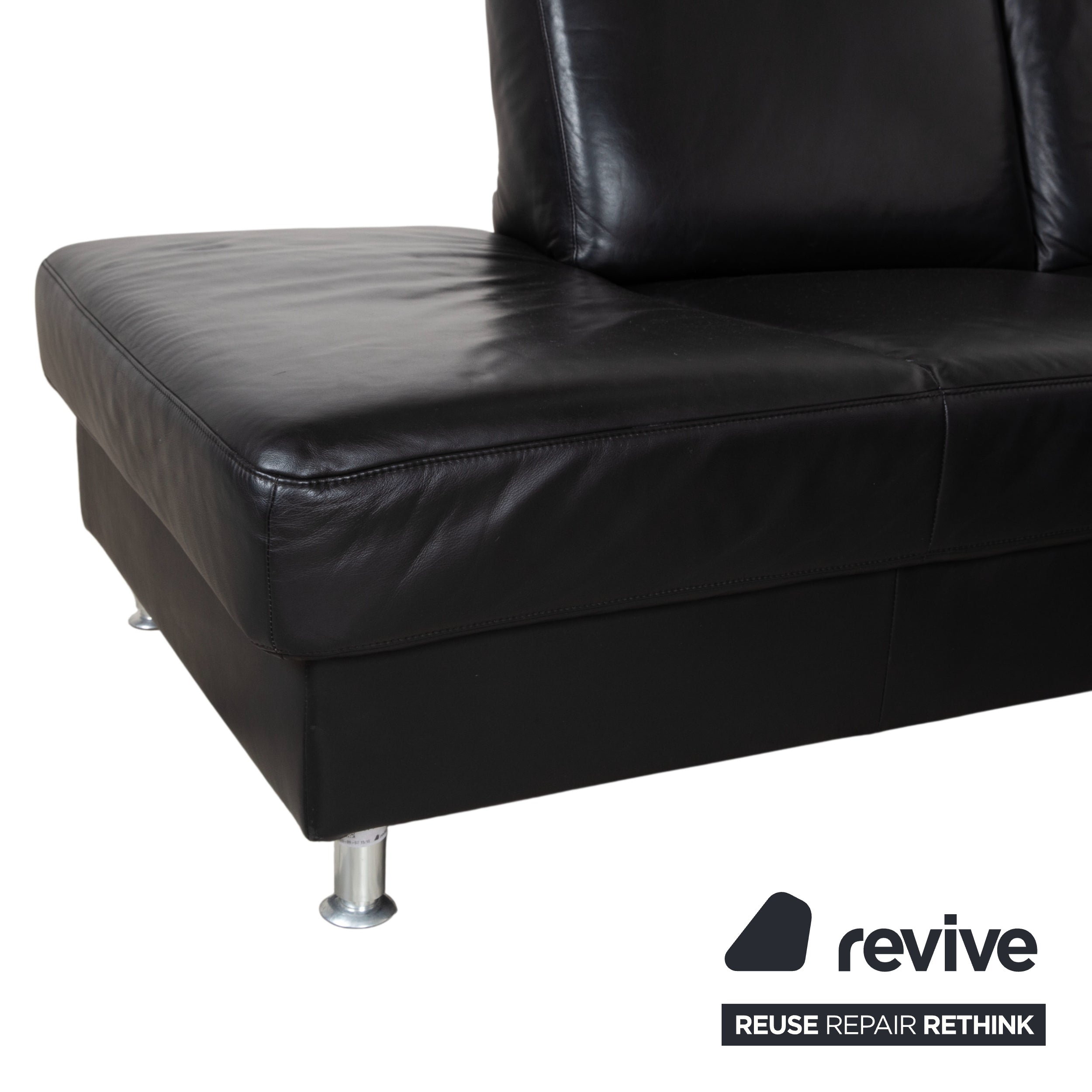 Ewald Schillig Florenz Leder Ecksofa Schwarz