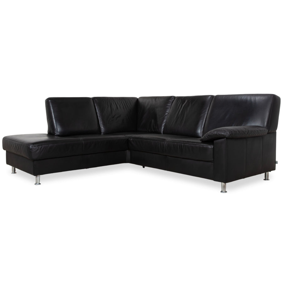 Ewald Schillig Florenz Leder Ecksofa Schwarz