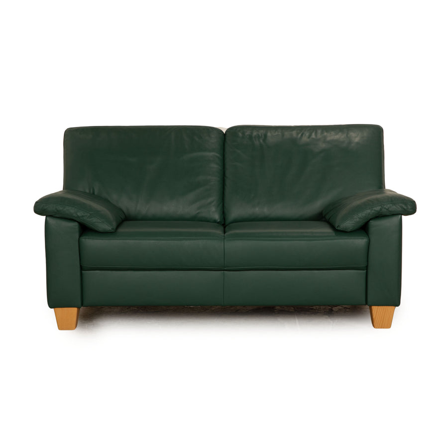 Ewald Schillig Florenz Leder Zweistzer Grün Sofa Couch