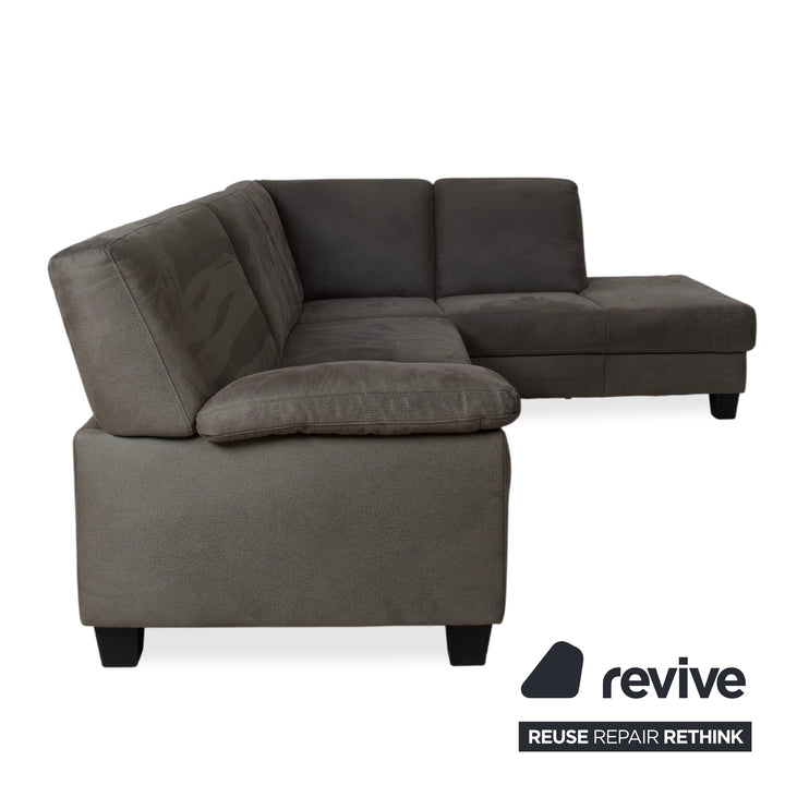 Ewald Schillig Florence Fabric Corner Sofa Grey Anthracite Sofa Couch