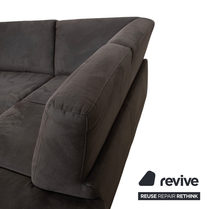 Ewald Schillig Florence Fabric Corner Sofa Grey Anthracite Sofa Couch