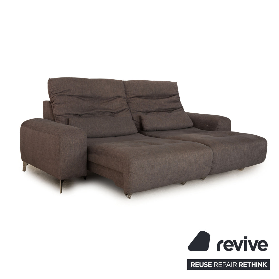 Ewald Schillig Gladiola Plus Stoff Zweisitzer Grau elektrische Funktion