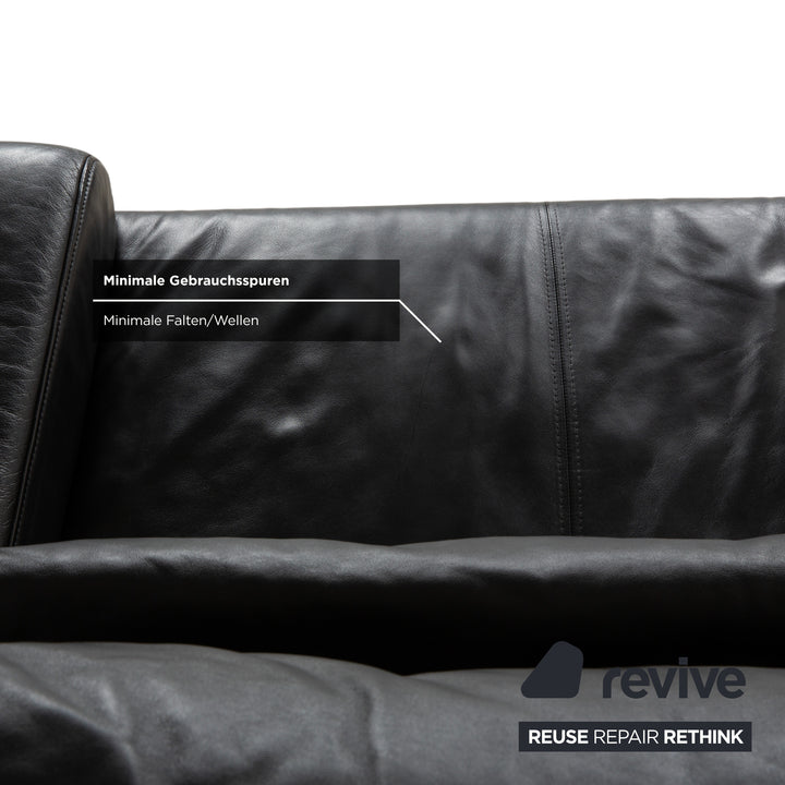 Canapé deux places Ewald Schillig Harry en cuir chromé noir, manuel d'utilisation