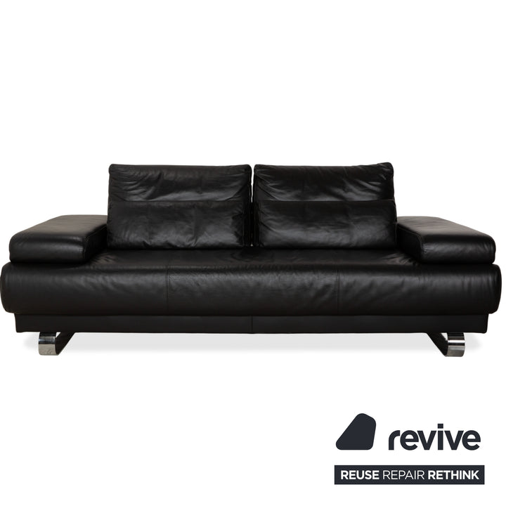 Canapé deux places Ewald Schillig Harry en cuir chromé noir, manuel d'utilisation