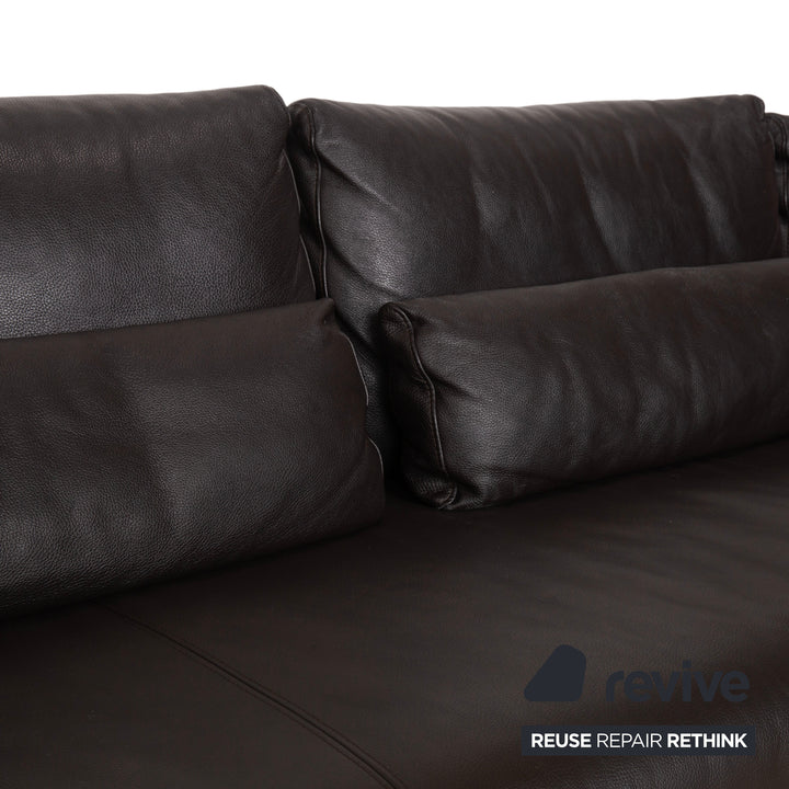 Ewald Schillig Harry Leather Corner Sofa Brown Sofa Couch Manual Function