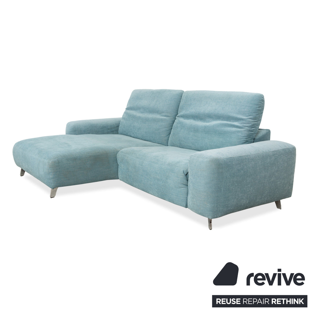 Ewald Schillig Hope Stoff Ecksofa Blau Grün elektrische Funktion Sofa Couch
