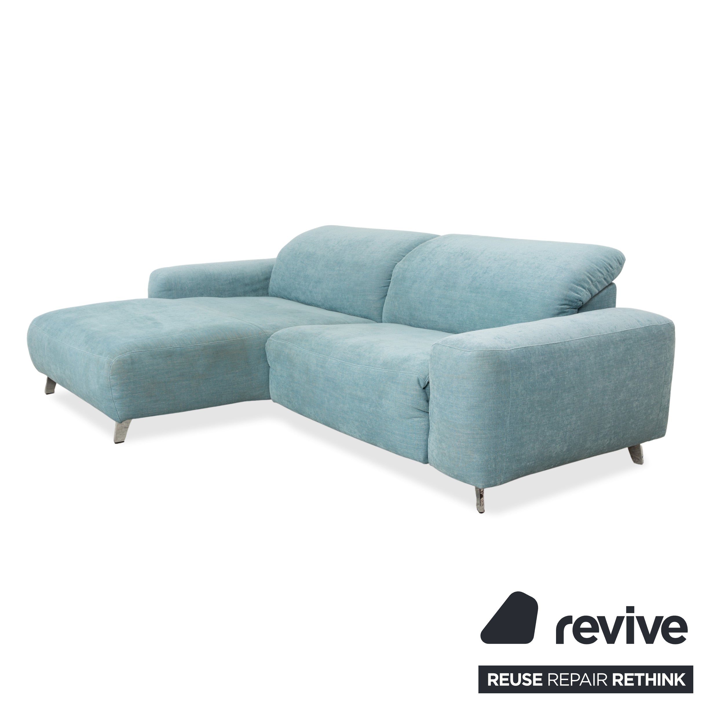 Ewald Schillig Hope Stoff Ecksofa Blau Grün elektrische Funktion Sofa Couch