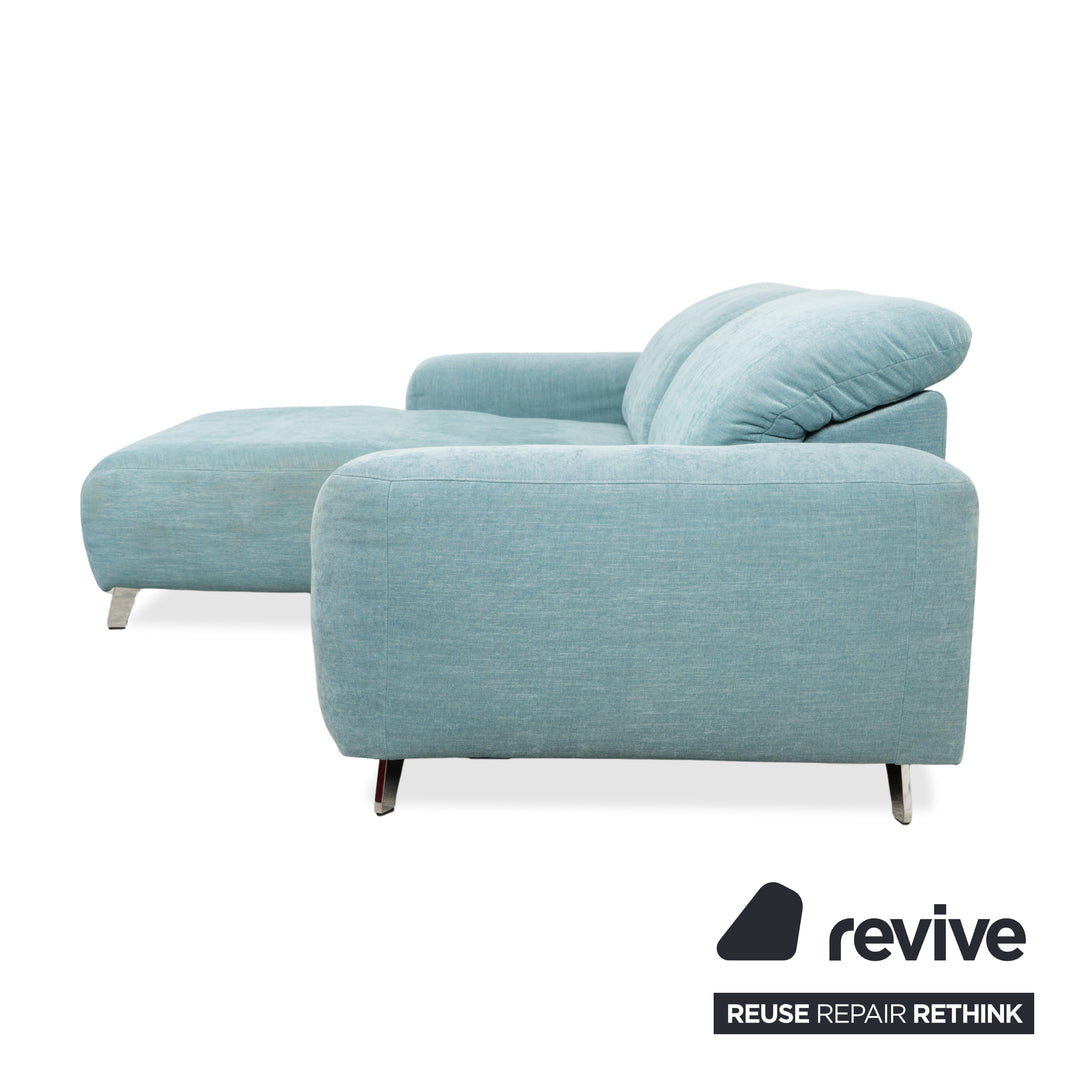 Ewald Schillig Hope Stoff Ecksofa Blau Grün elektrische Funktion Sofa Couch