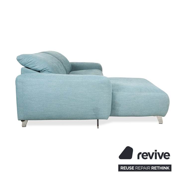 Ewald Schillig Hope Stoff Ecksofa Blau Grün elektrische Funktion Sofa Couch