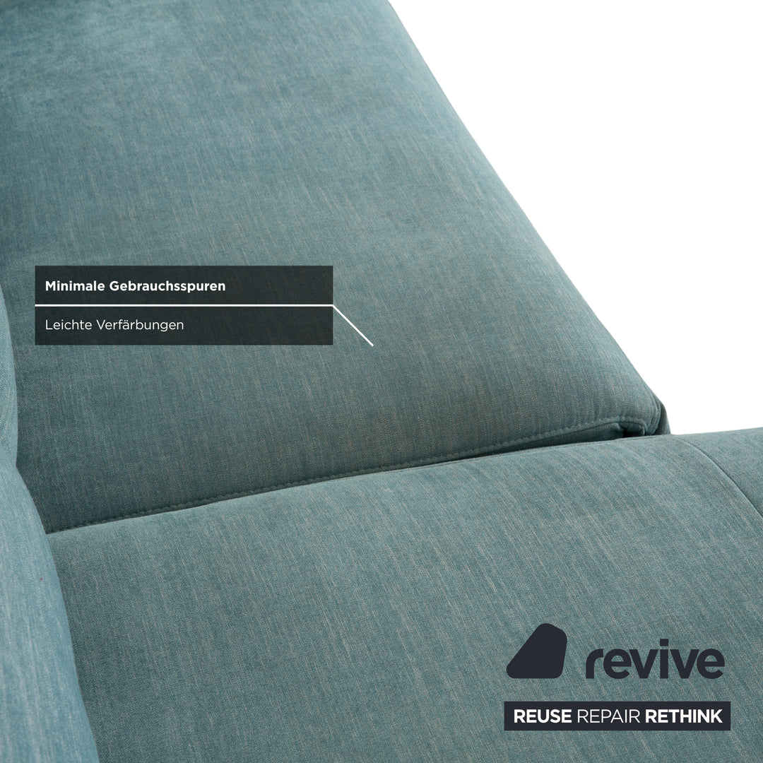 Ewald Schillig Hope Stoff Ecksofa Blau Grün elektrische Funktion Sofa Couch