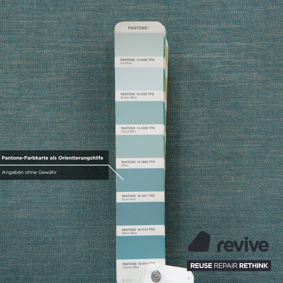 Ewald Schillig Hope Stoff Ecksofa Blau Grün elektrische Funktion Sofa Couch