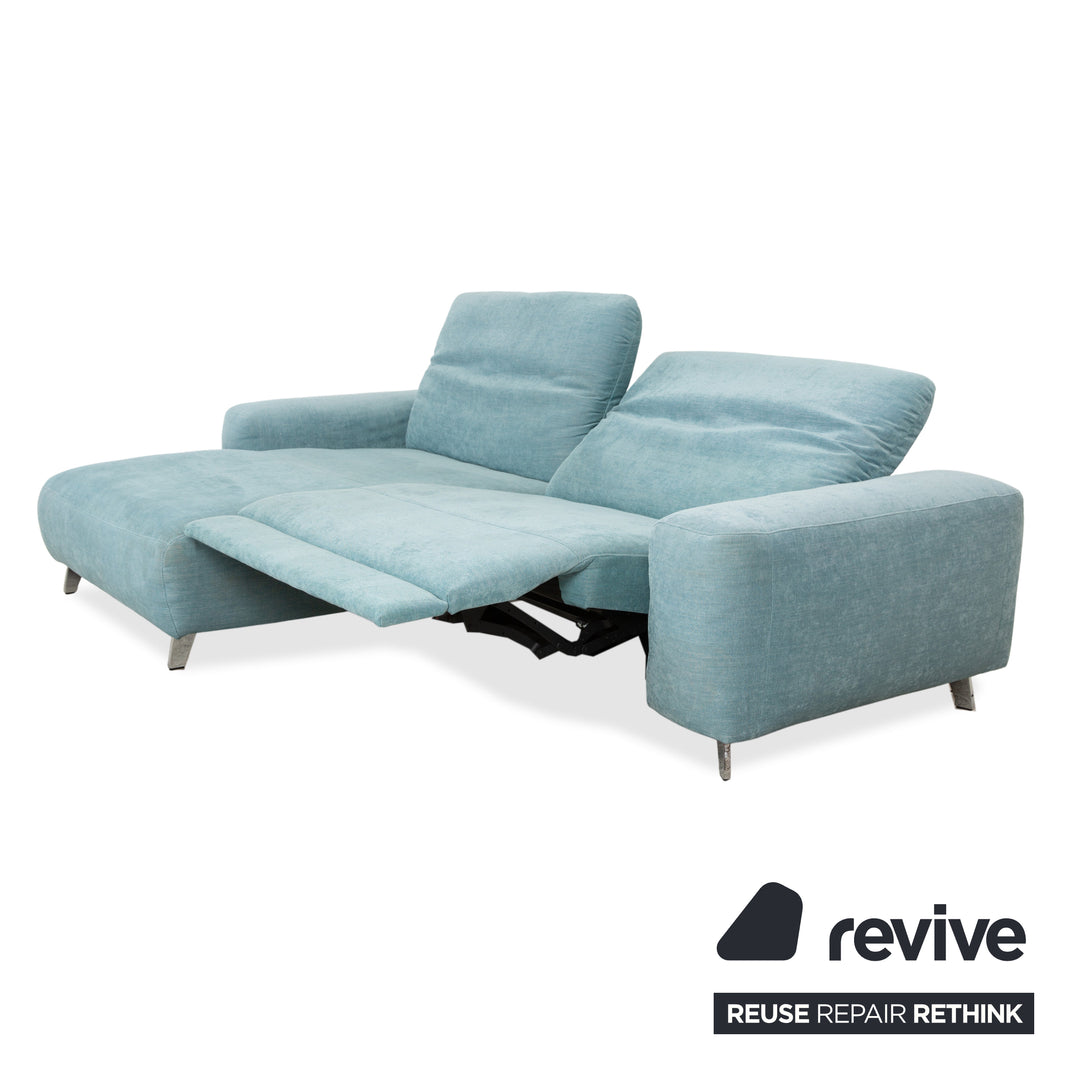 Ewald Schillig Hope Stoff Ecksofa Blau Grün elektrische Funktion Sofa Couch