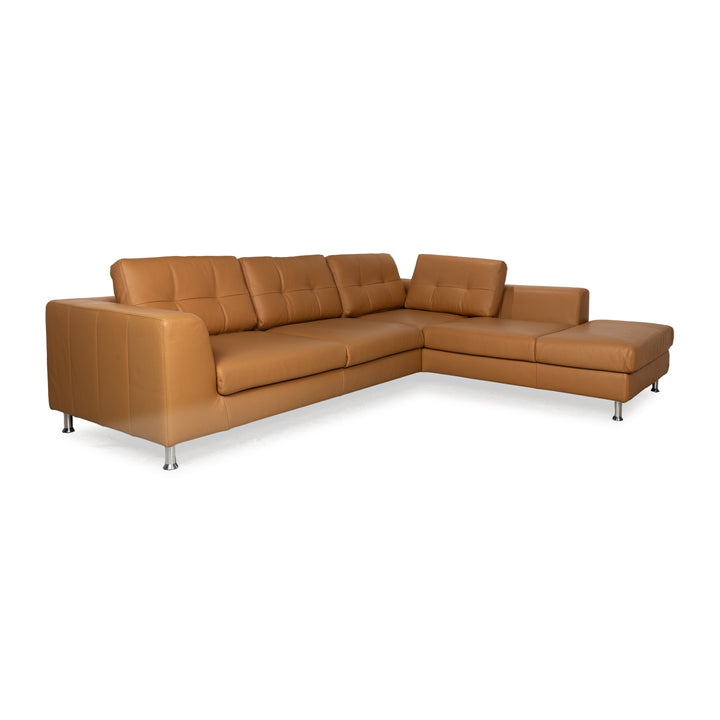 Ewald Schillig Leather Corner Sofa Brown Electric Function Sofa Couch