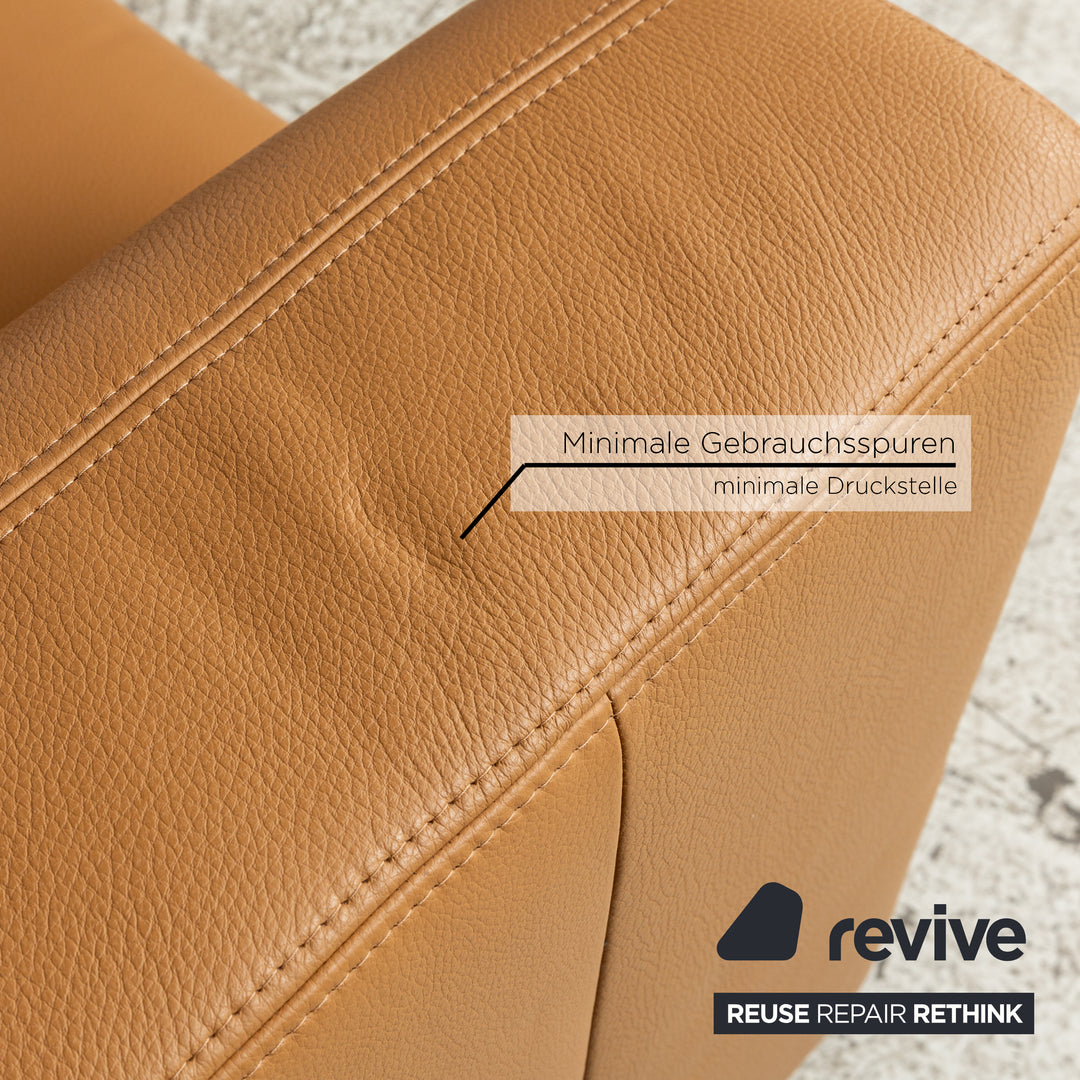 Ewald Schillig Leather Corner Sofa Brown Electric Function Sofa Couch