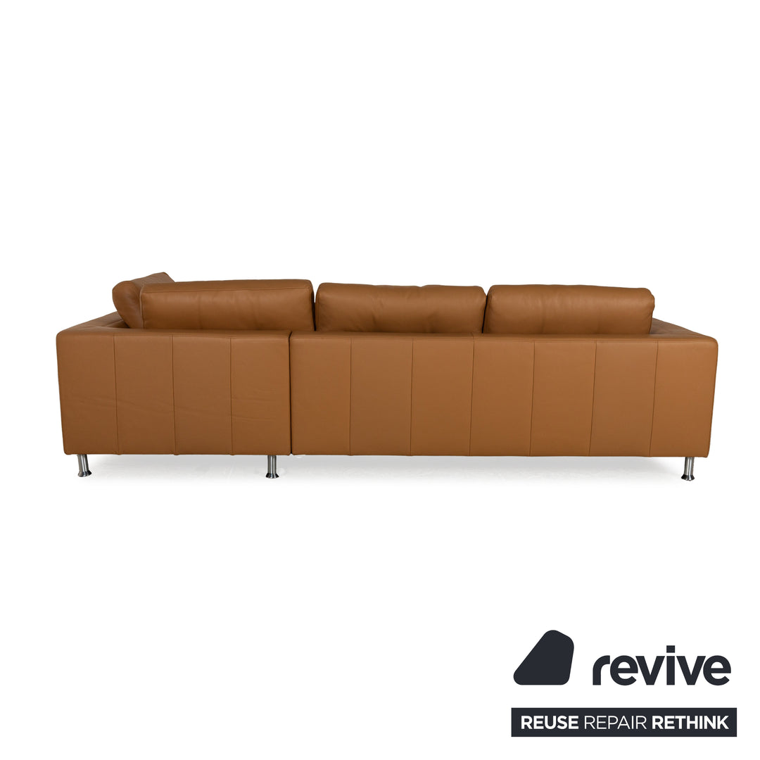 Ewald Schillig Leather Corner Sofa Brown Electric Function Sofa Couch