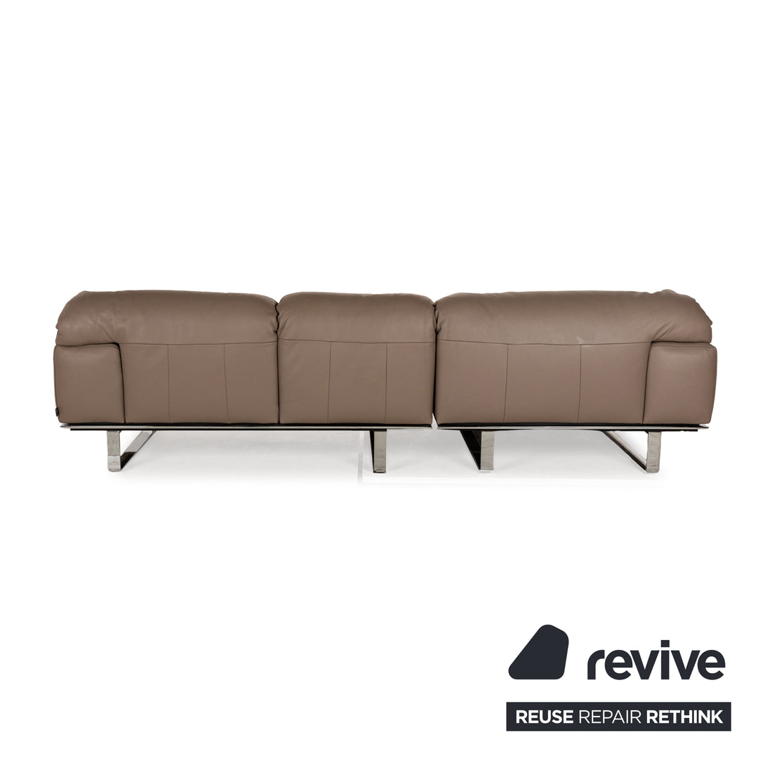 Ewald Schillig Leder Ecksofa Braun Recamiere Links Sofa Couch