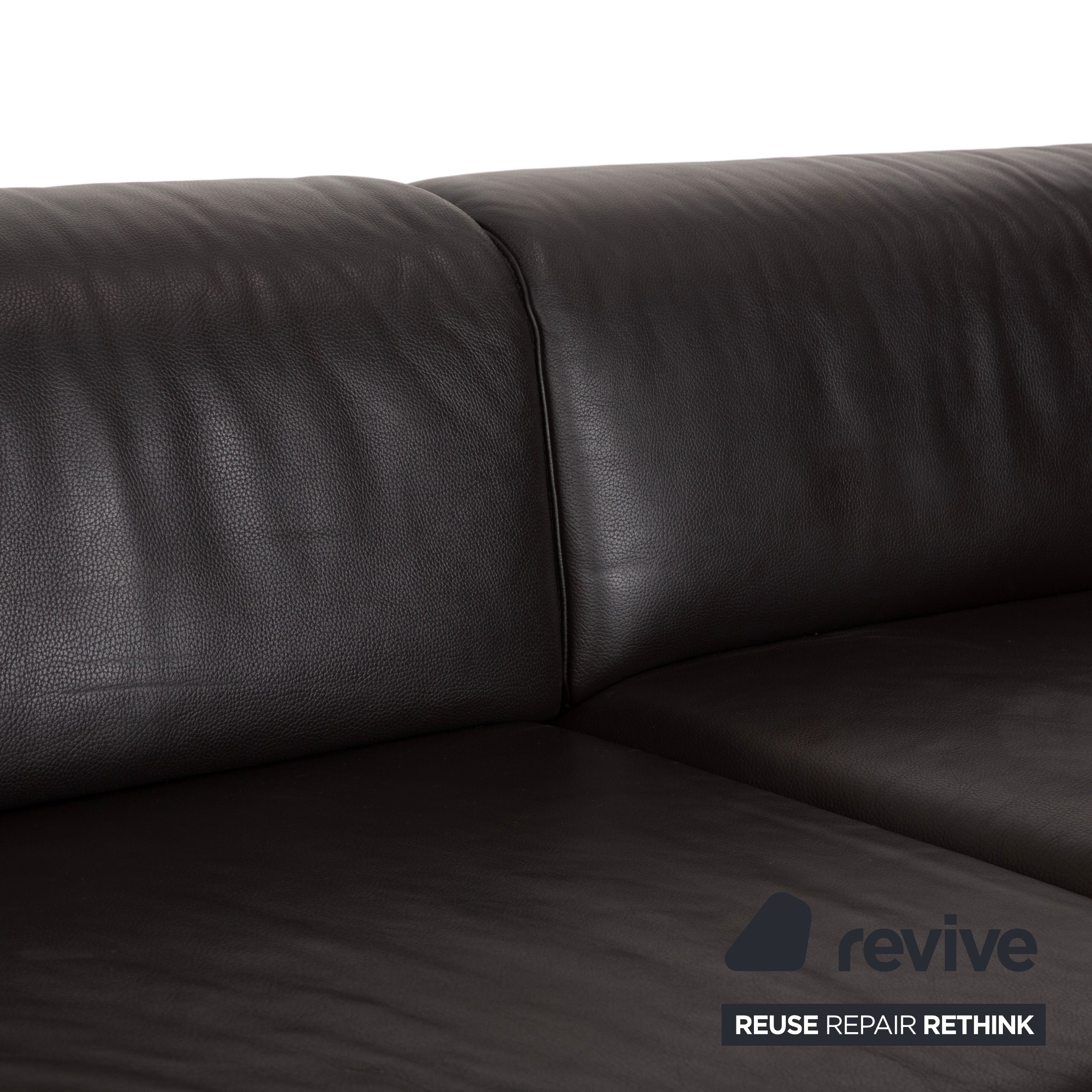 Ewald Schillig Leder Ecksofa Braun Sofa Couch manuelle Funktion