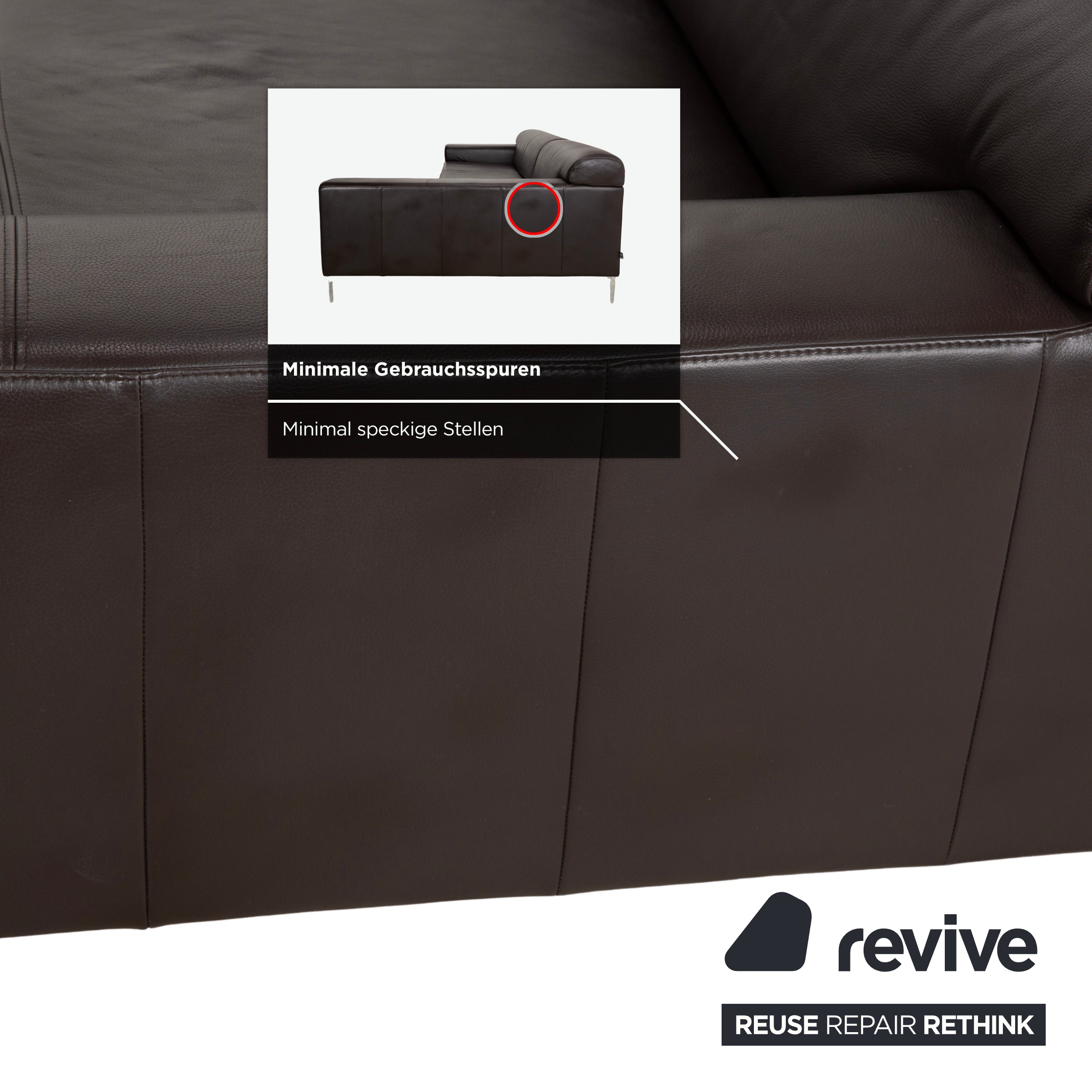 Ewald Schillig Leder Ecksofa Braun Sofa Couch manuelle Funktion