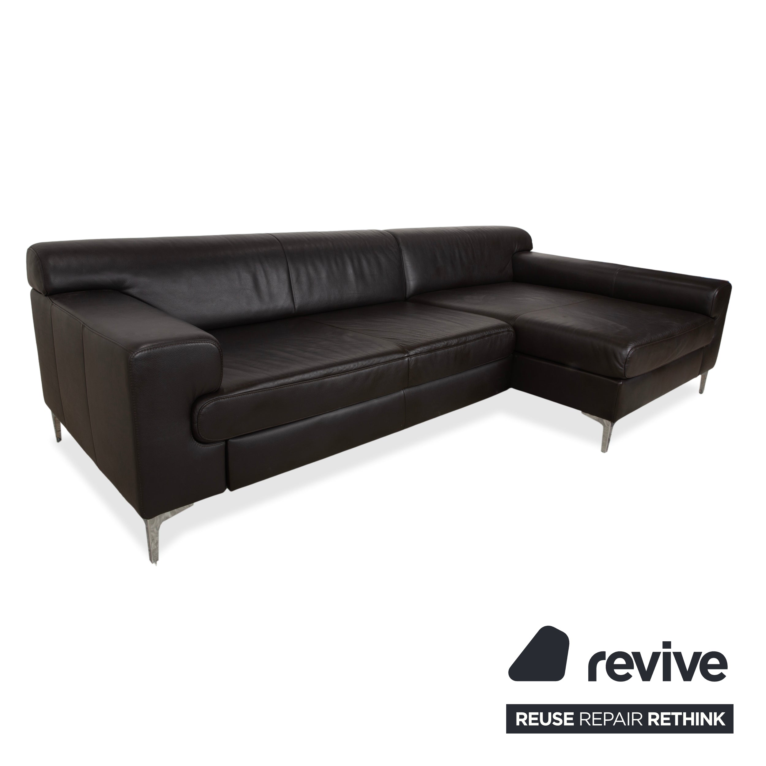 Ewald Schillig Leder Ecksofa Braun Sofa Couch manuelle Funktion