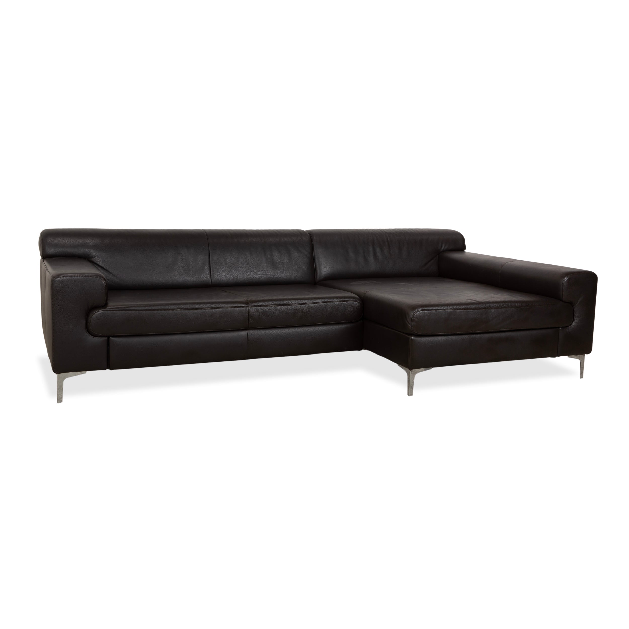 Ewald Schillig Leder Ecksofa Braun Sofa Couch manuelle Funktion