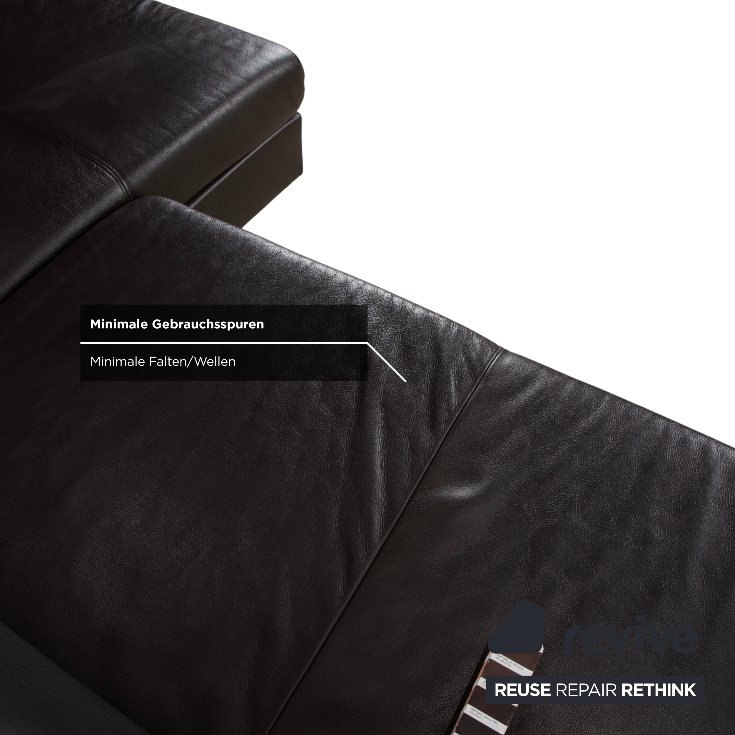 Ewald Schillig Leder Ecksofa Braun Sofa Couch manuelle Funktion