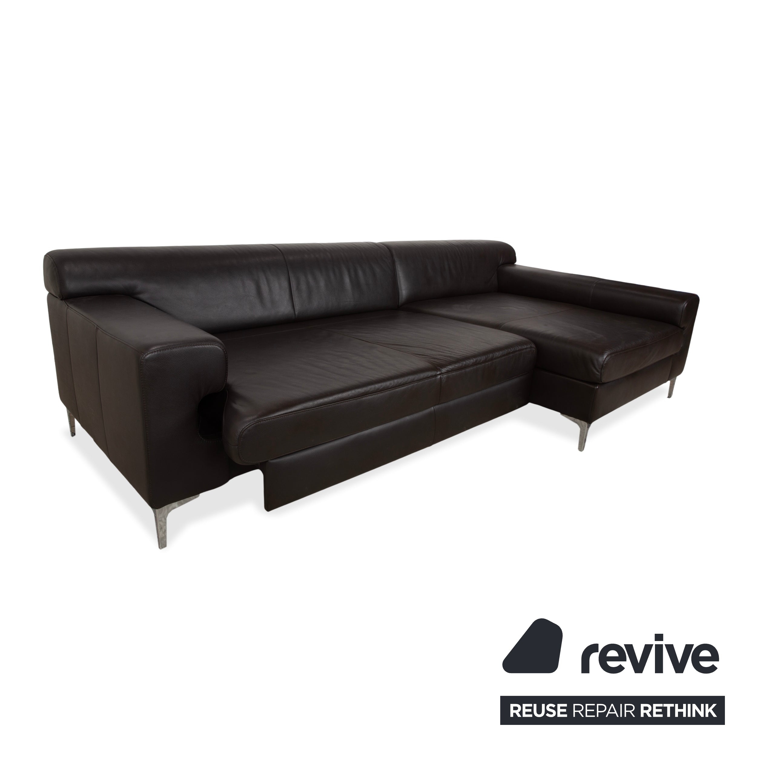 Ewald Schillig Leder Ecksofa Braun Sofa Couch manuelle Funktion