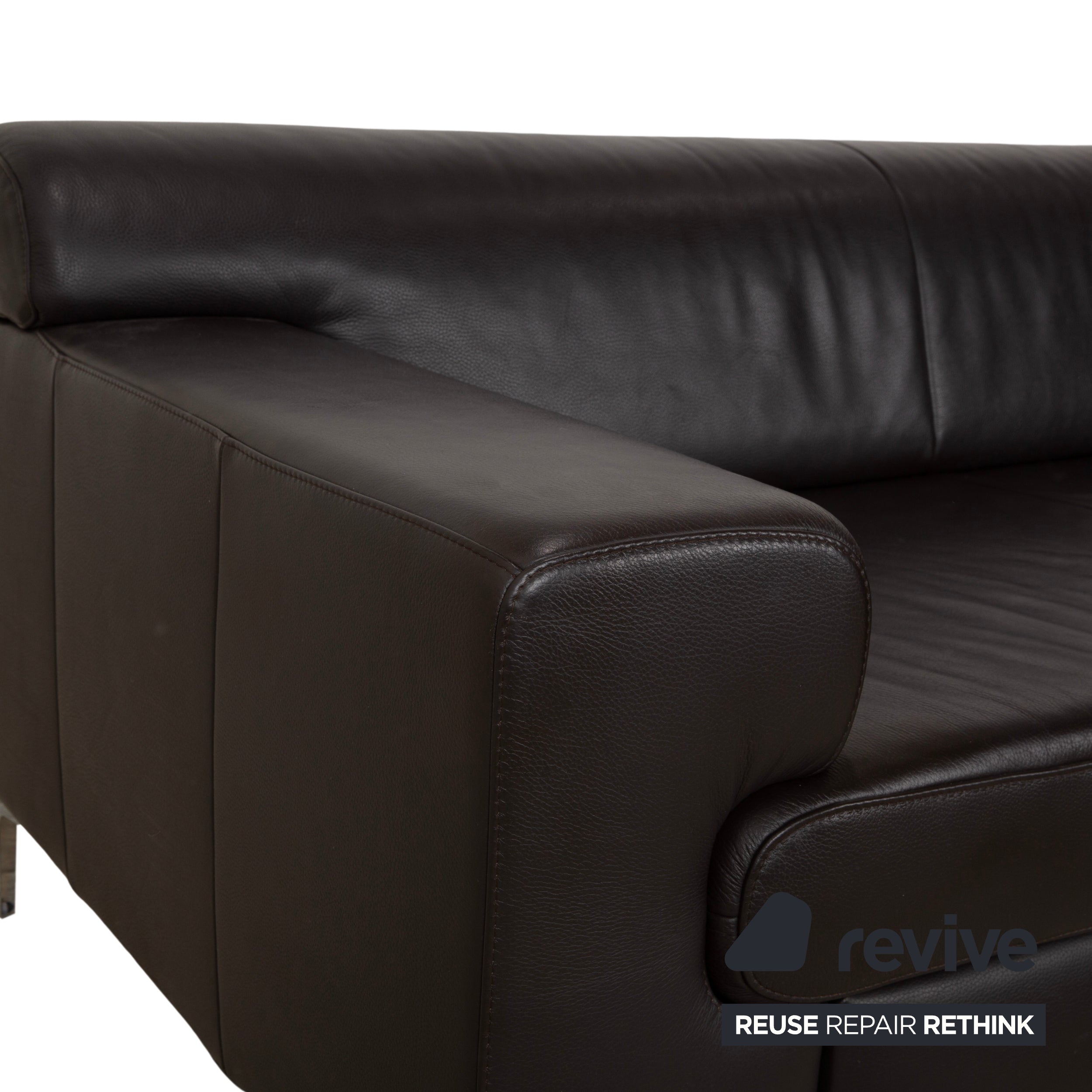 Ewald Schillig Leder Ecksofa Braun Sofa Couch manuelle Funktion