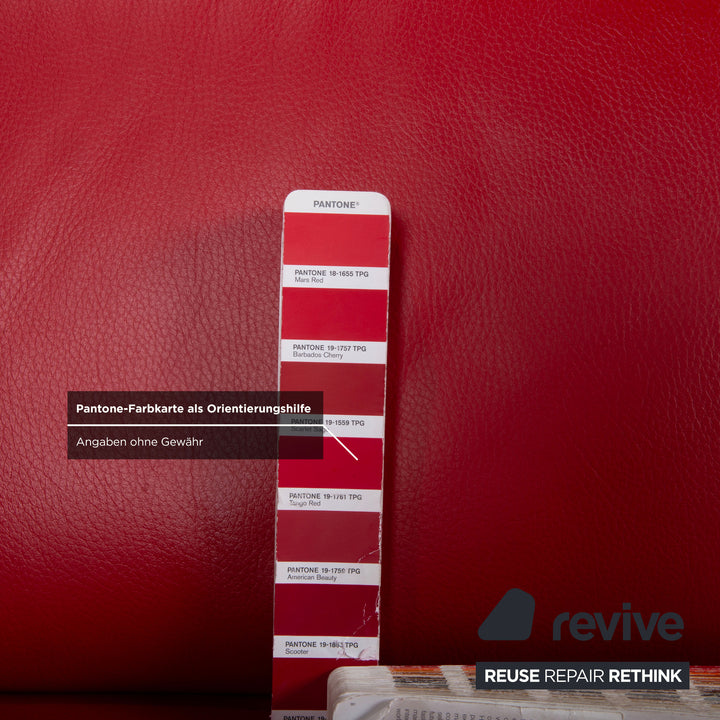 Ewald Schillig Leder Ecksofa Rot Rubin Sofa Couch