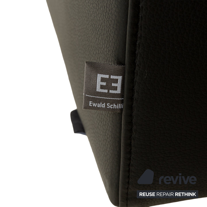 Ewald Schillig Leder Ecksofa Schwarz manuelle Funktion Récamière links Sofa Couch