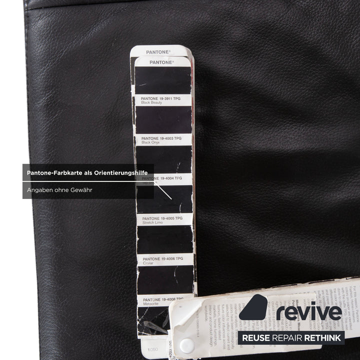 Ewald Schillig Leder Ecksofa Schwarz Sofa Couch manuelle Funktion