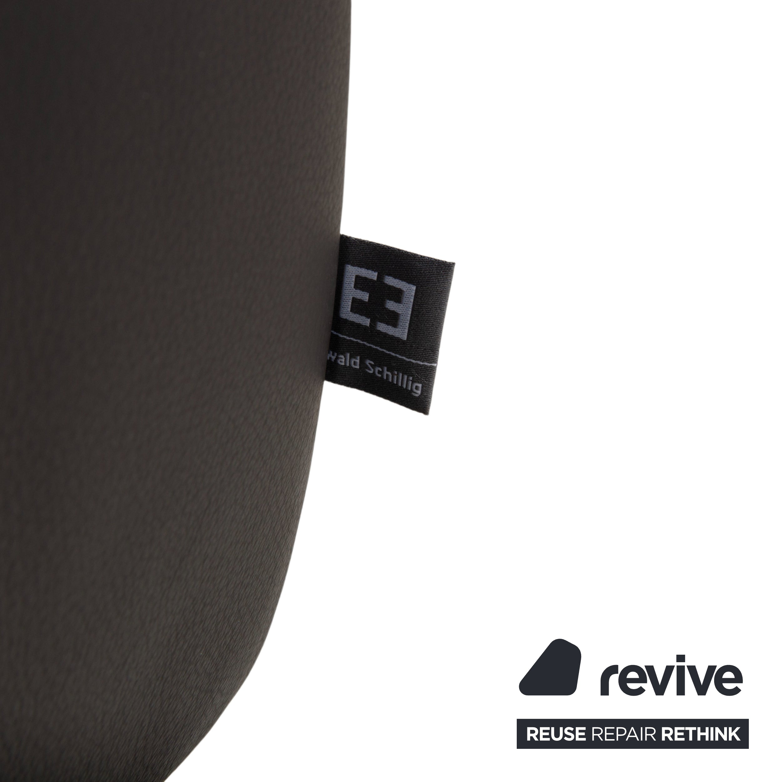 Ewald Schillig Leder Ecksofa Schwarz Sofa Couch manuelle Funktion Kopfstütze